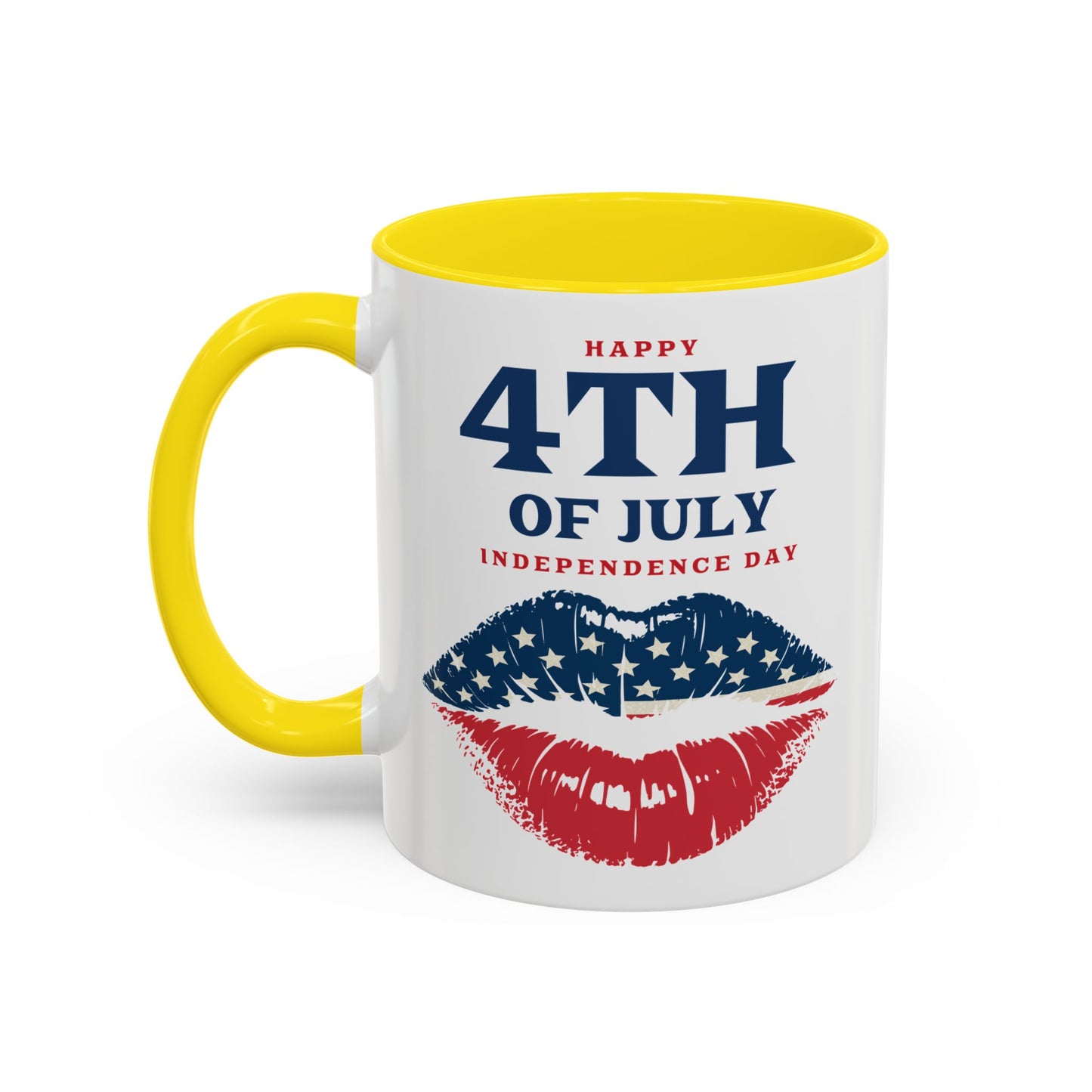 4th of July Mug - Happy 4th of July Flag Lips