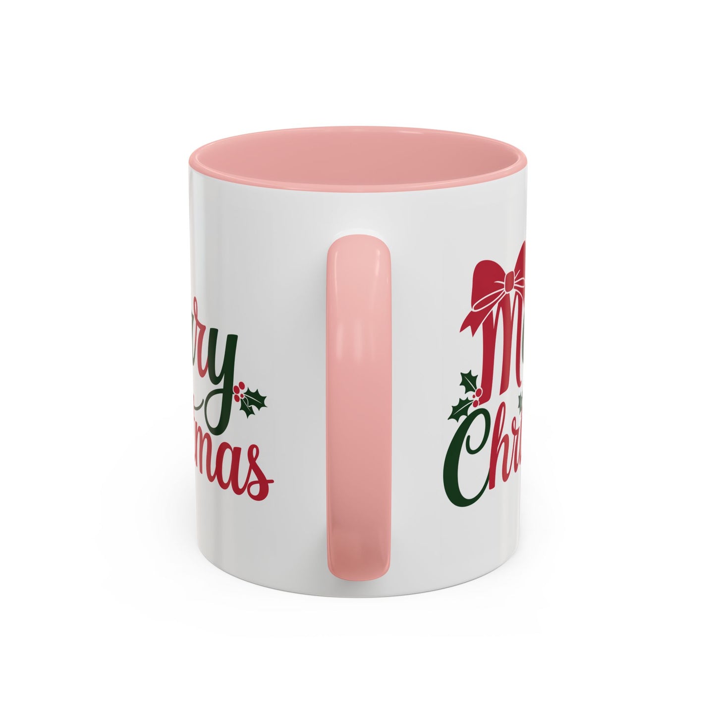 Christmas Mug - Merry Christmas Red & Green Text Bow
