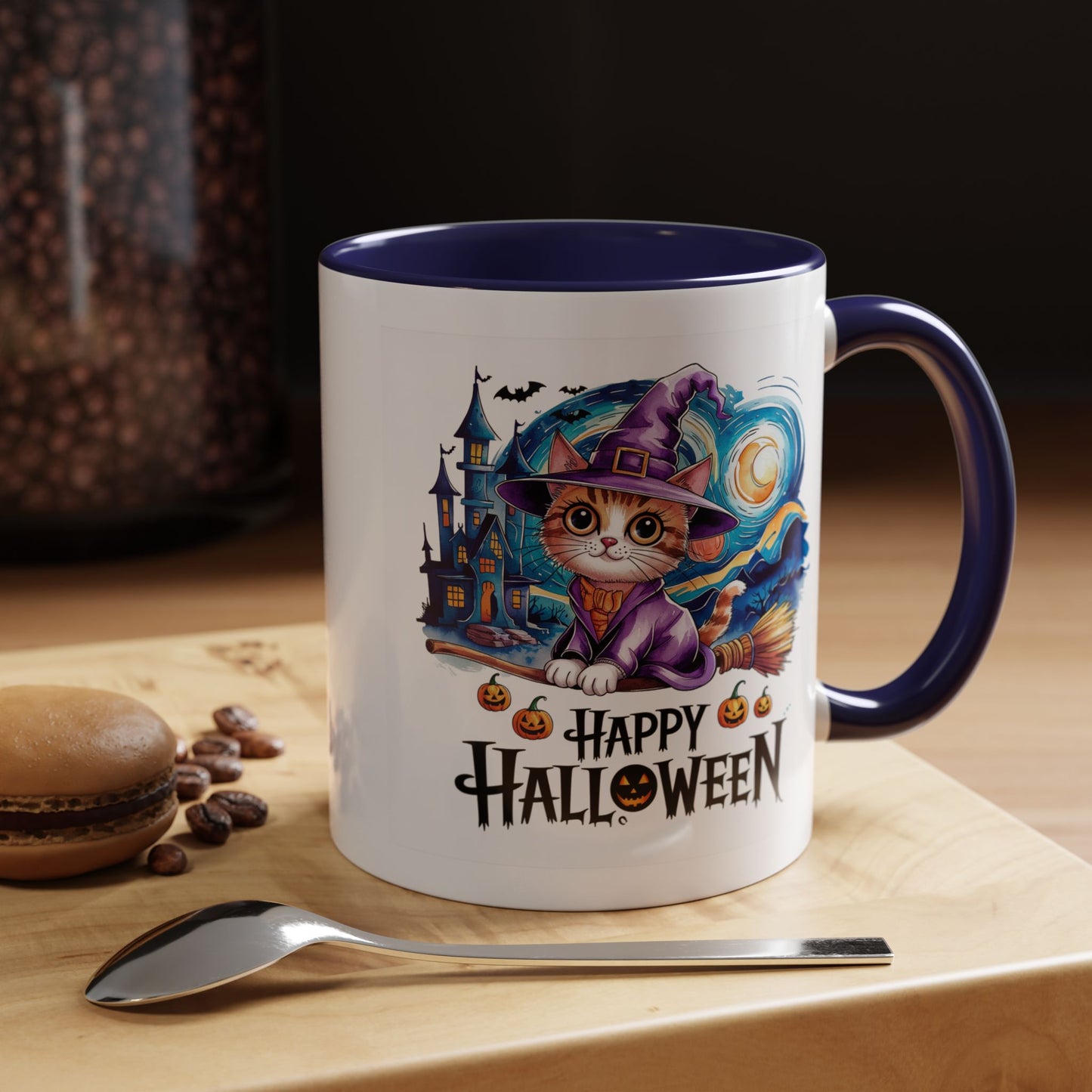 Halloween Mug - Happy Halloween Cat Witch