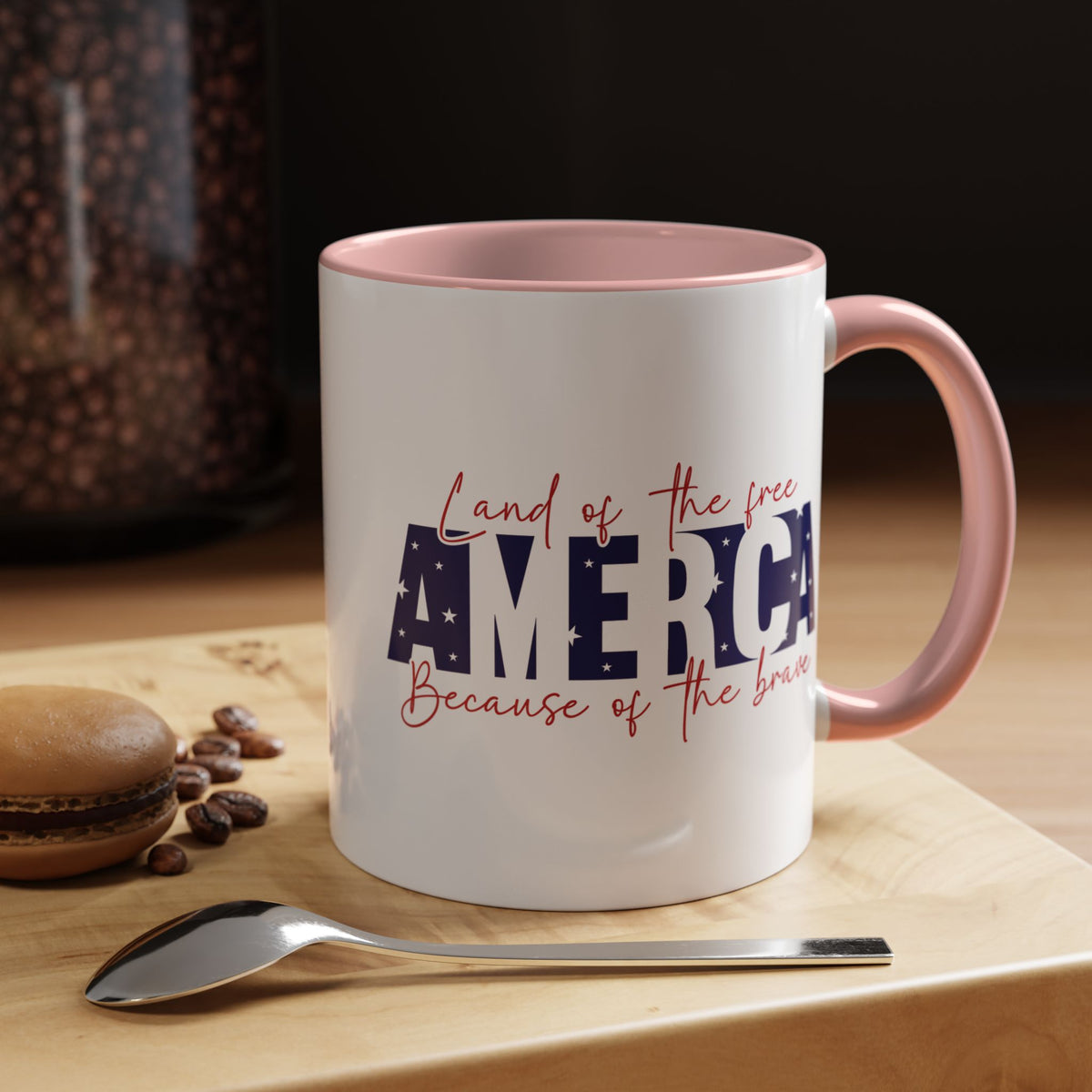 4th of July Mug - American Land of the Free Stars