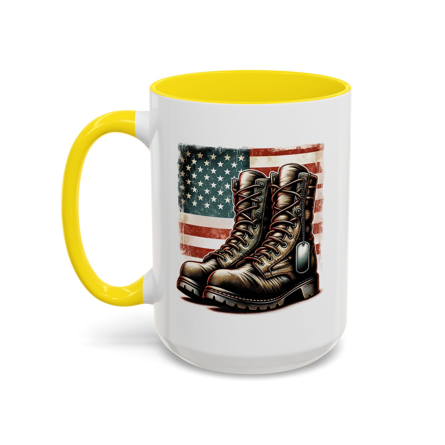 4th of July Mug - Fallen Soldier Boots Flag