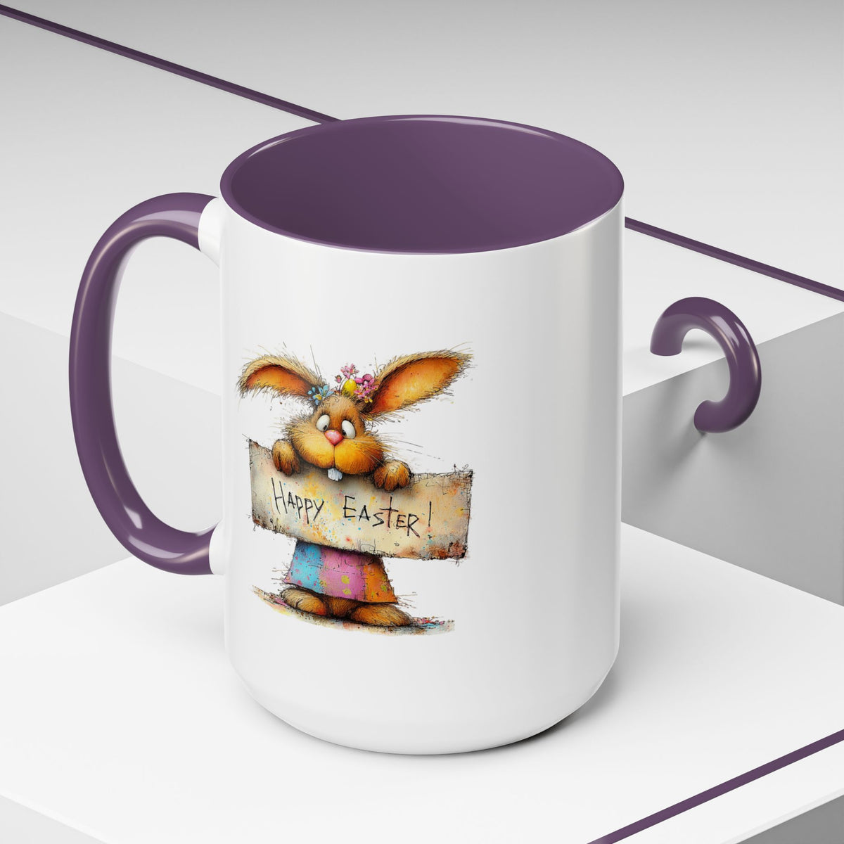 Easter Mug - Happy Easter Bunny Sign