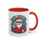 Christmas Mug - Merry Christmas Black & Red Text Cool Santa