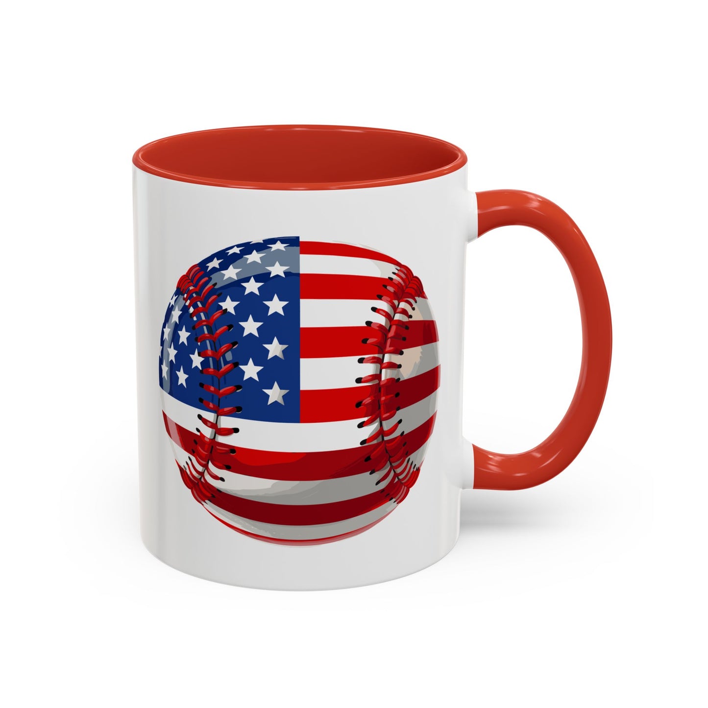 4th of July Mug - Baseball American Flag