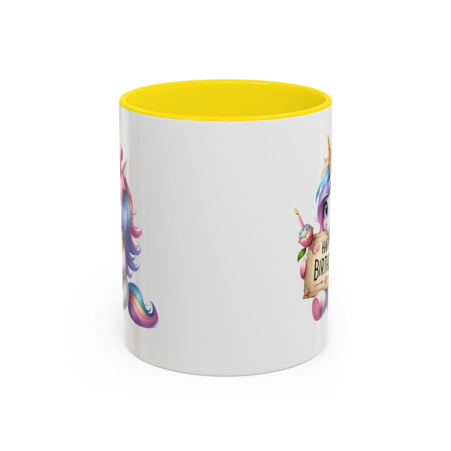 Birthday Mug - Girl Unicorn Happy Birthday Sign