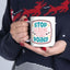 Motivation Mug - Stop Wishing Start Doing Badge