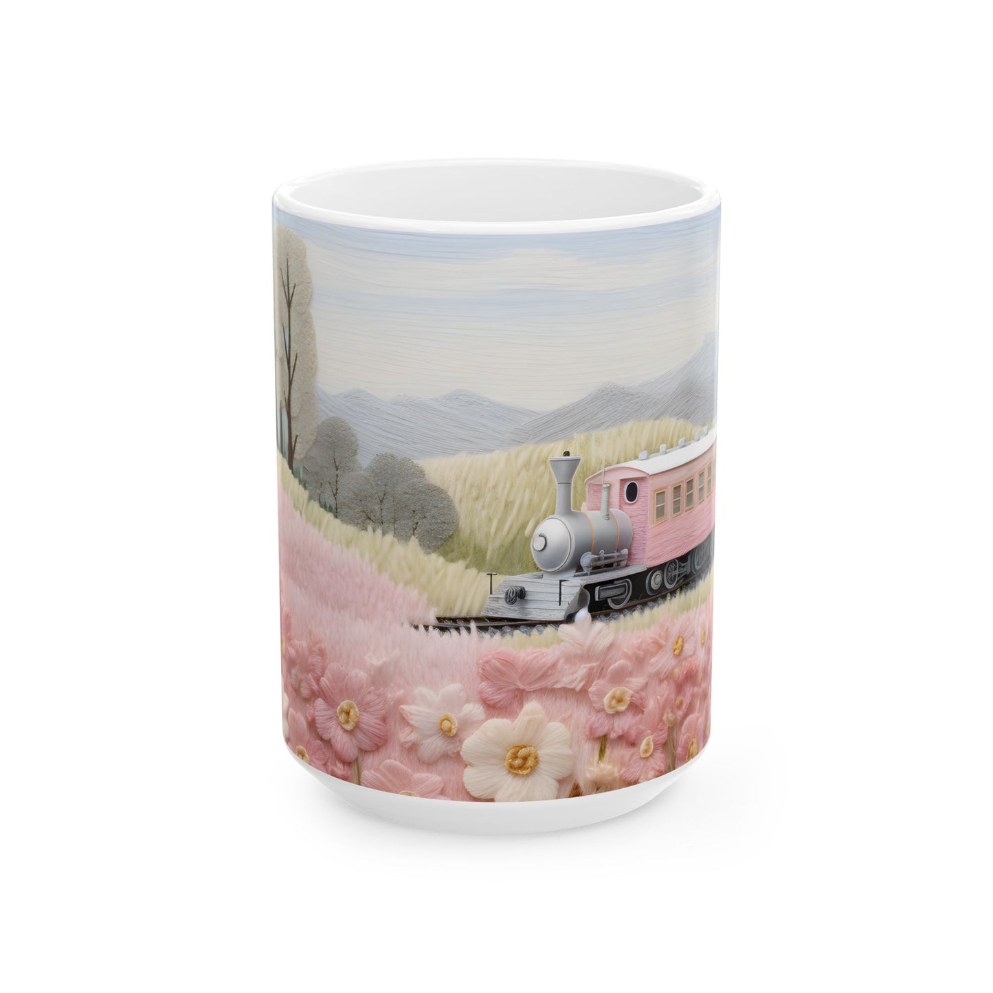 Artistic Mug - Felted Train 1