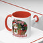 Christmas Mug - Merry Christmas Red Text Cat Presents Wreath
