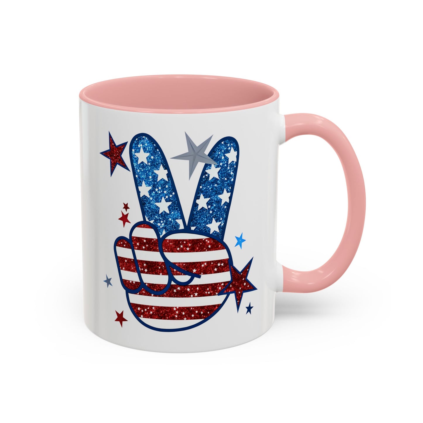 4th of July Mug - America Peace Sign