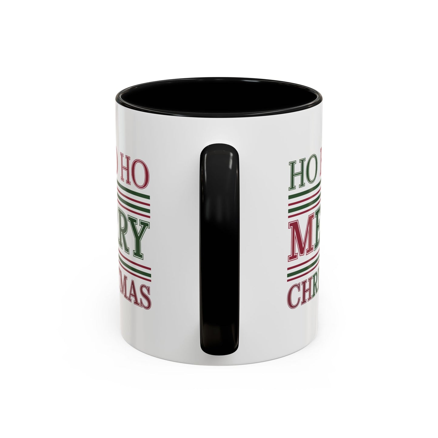 Christmas Mug - Ho Ho Ho Merry Christmas Red & Green Text 3