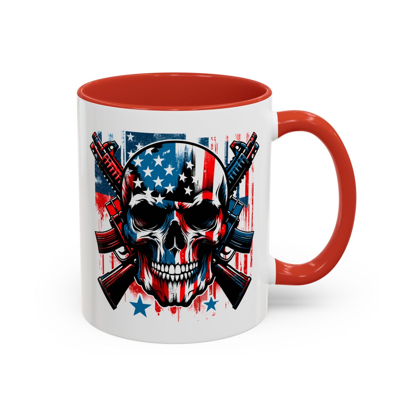 4th of July Mug - Skull With American Flag