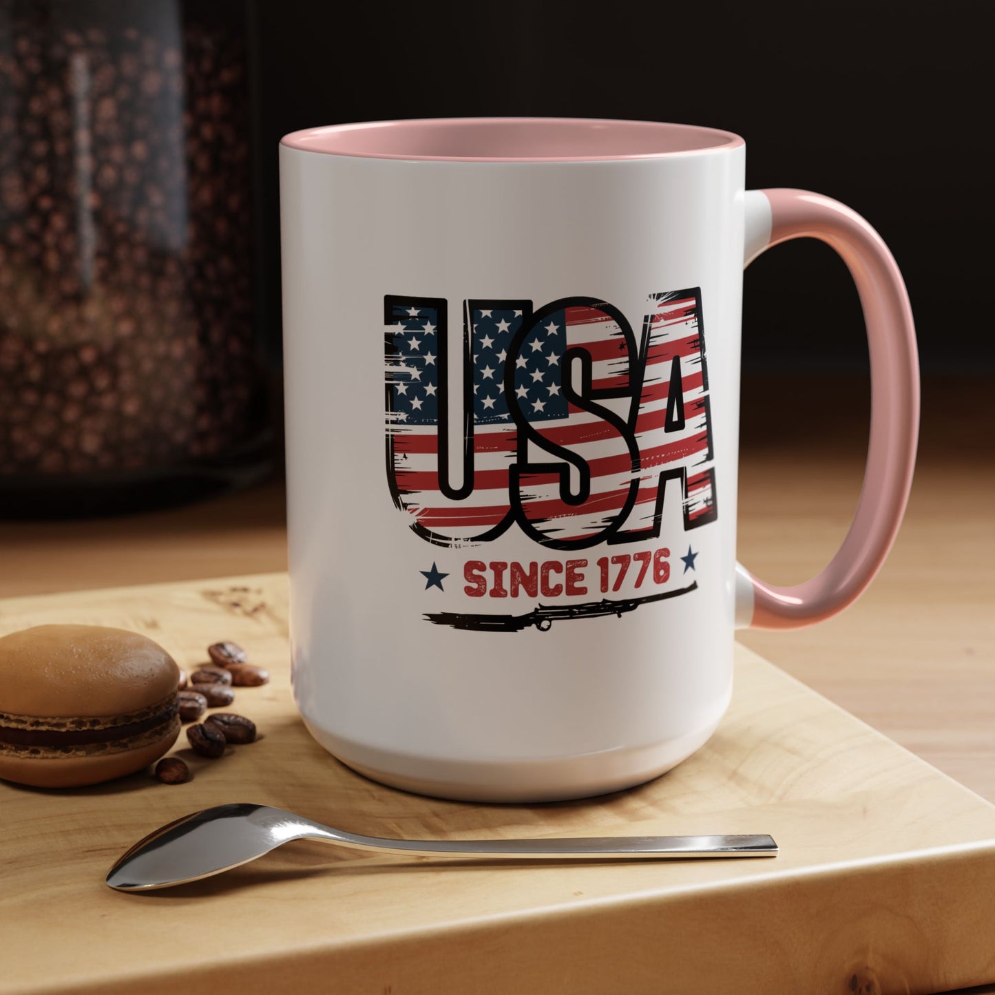 4th of July Mug - USA Since 1776 Gun