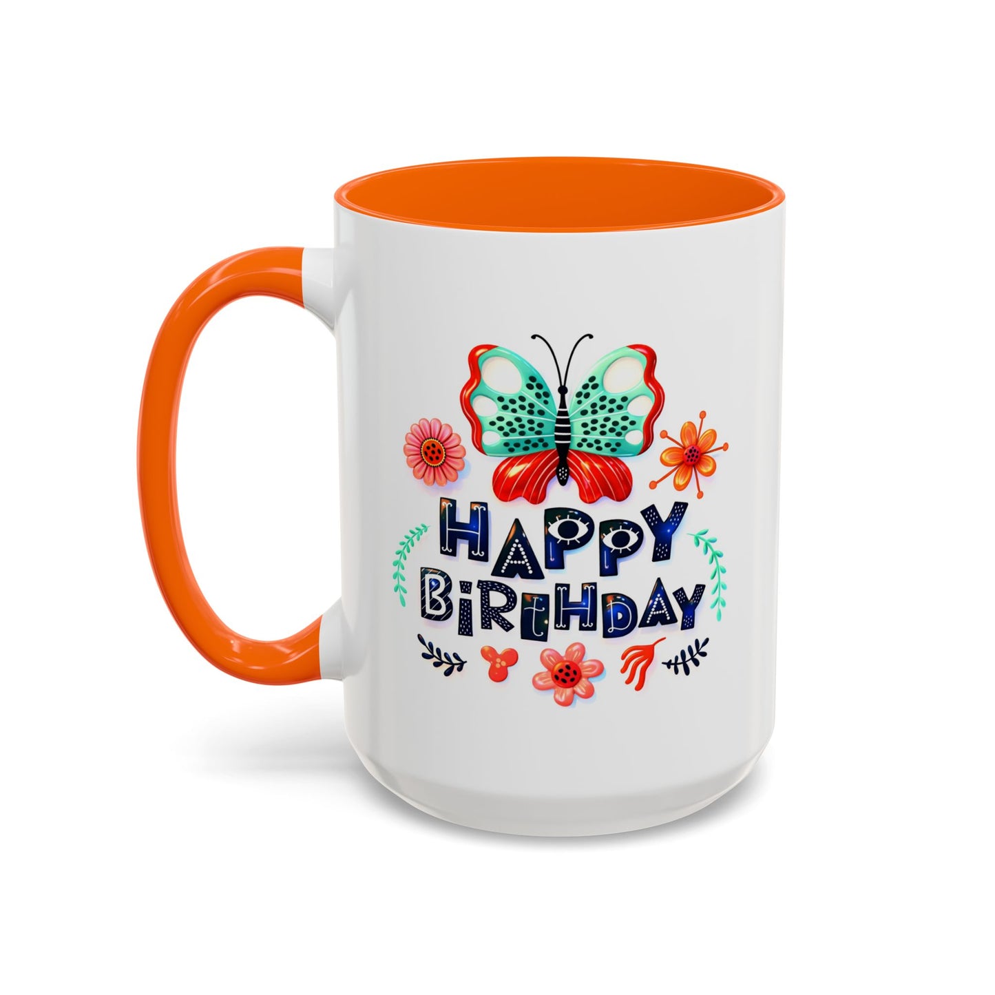 Birthday Mug - Butterfly Flowers