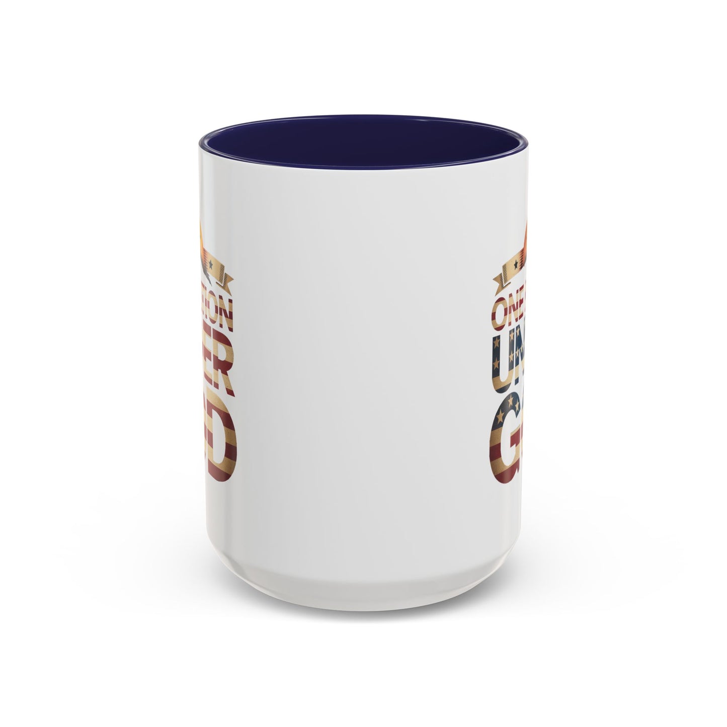 4th of July Mug - One Nation Under God Cross Flag