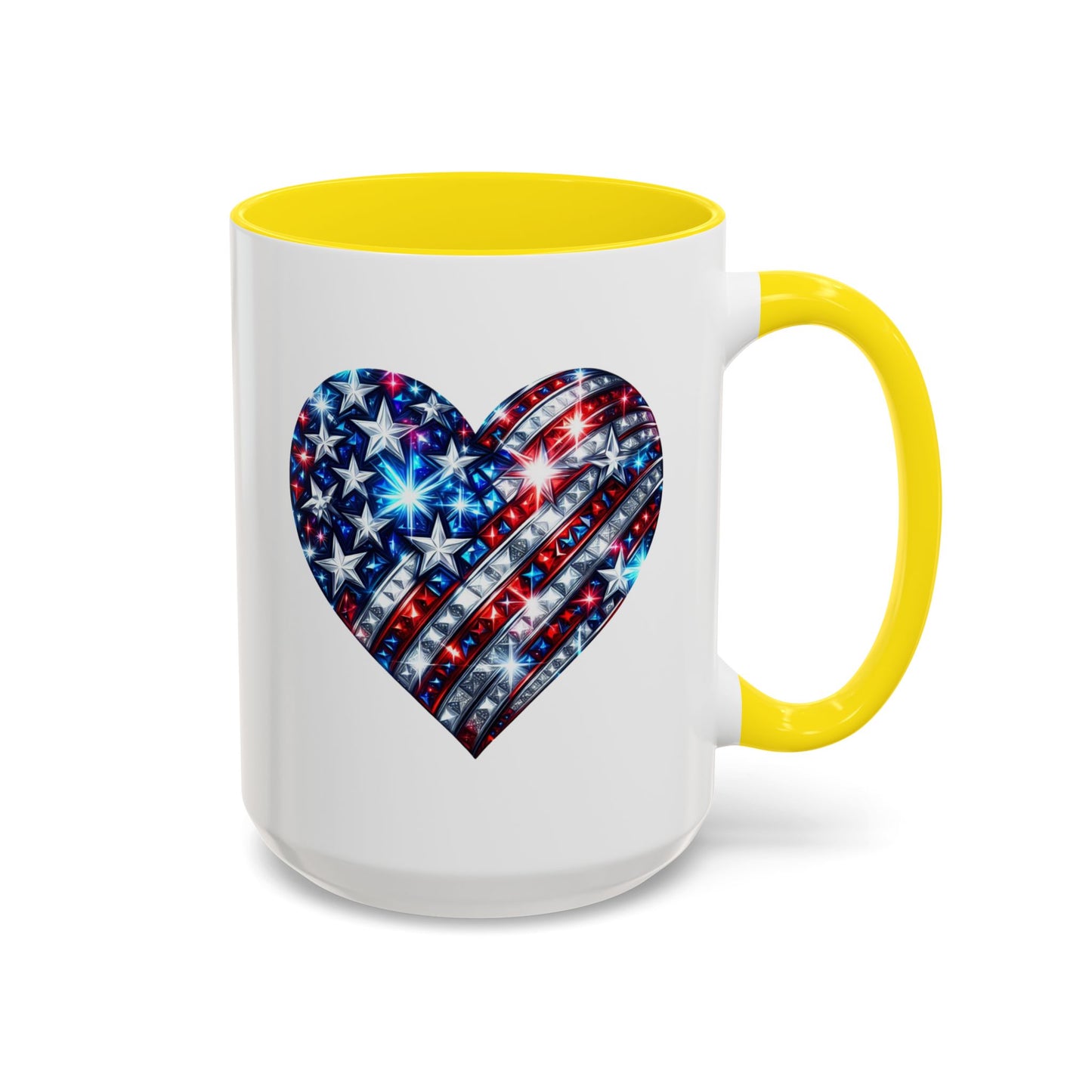 4th of July Mug - USA Sparkle Heart