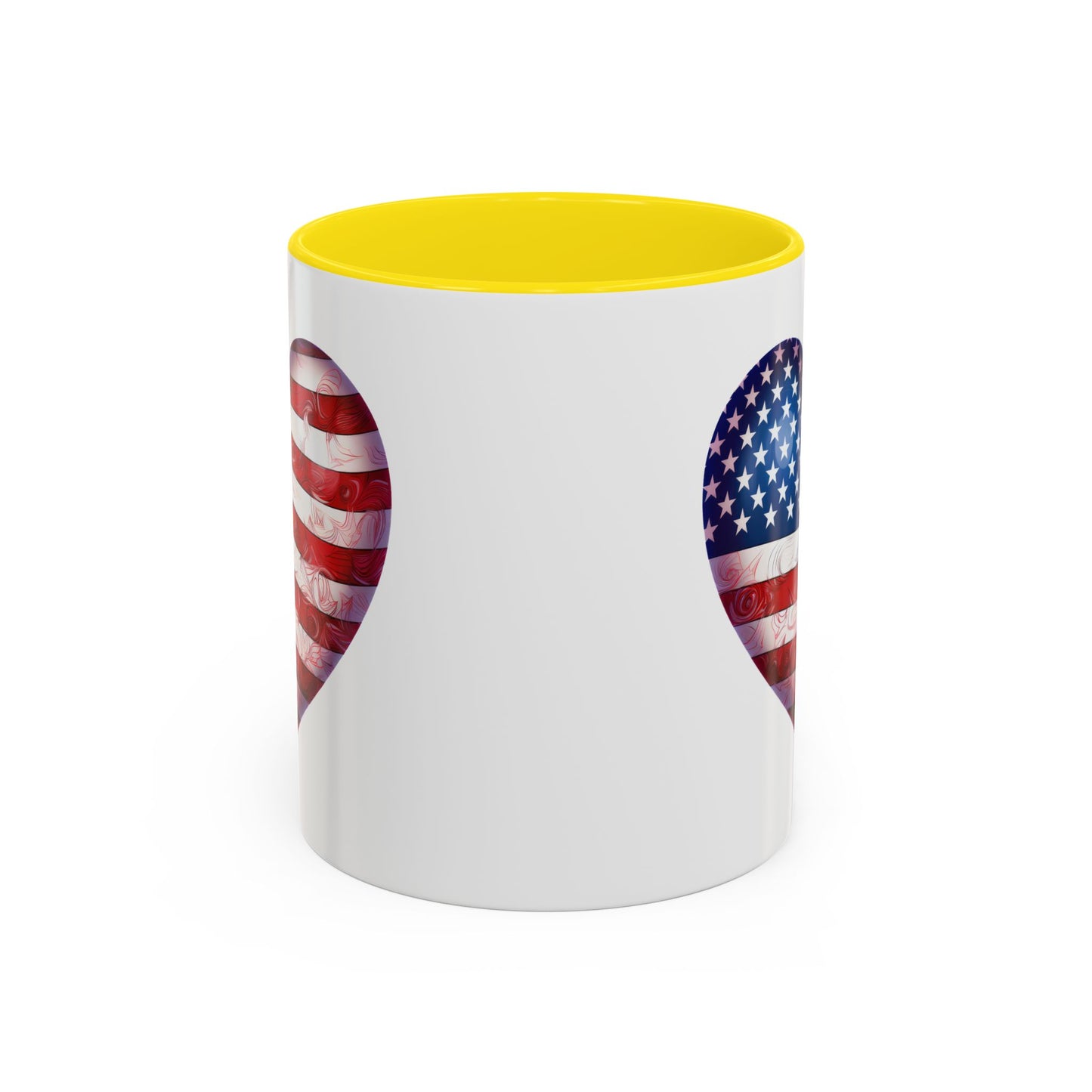 4th of July Mug - Heart American Flag