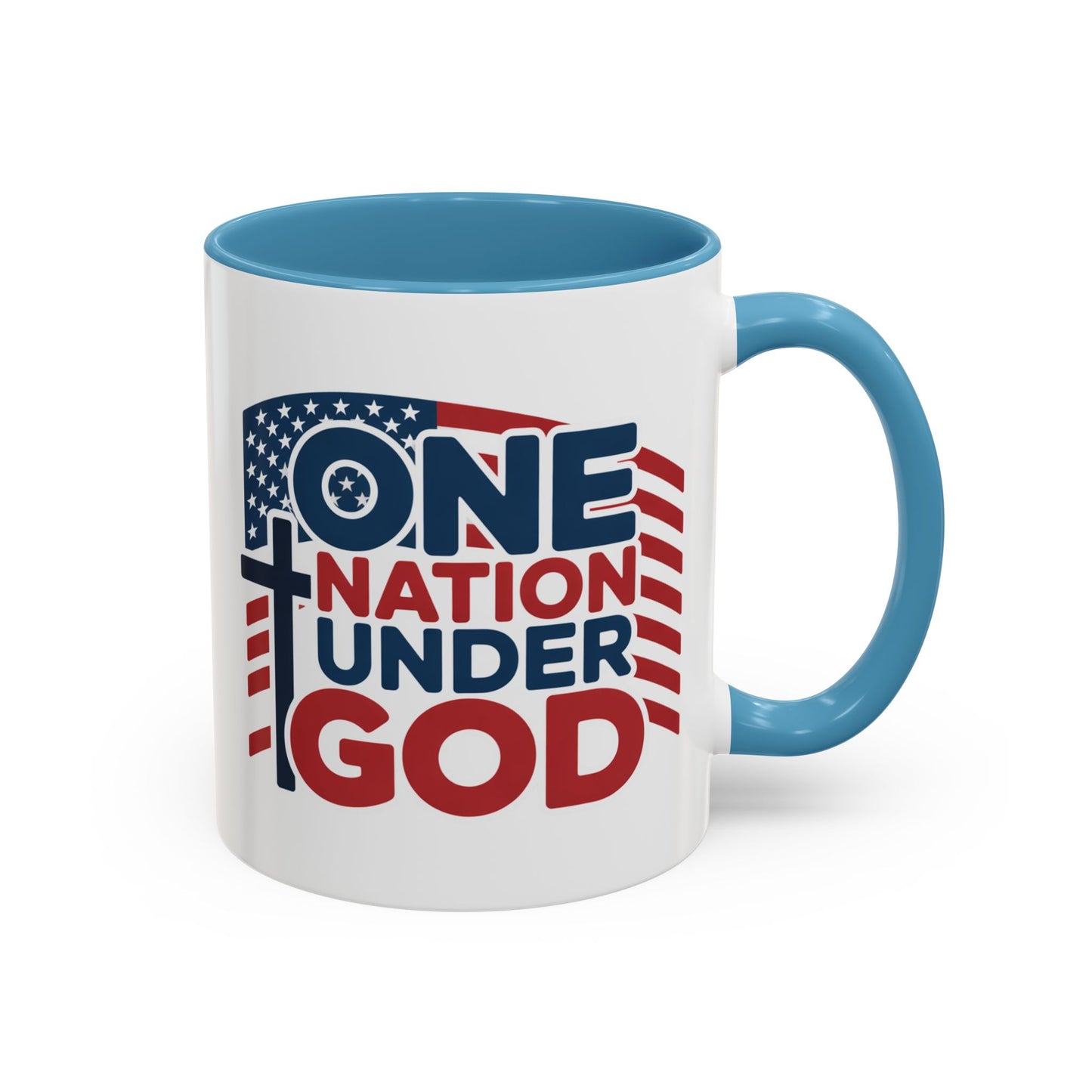 Religious Mug - One Nation Flag Cross