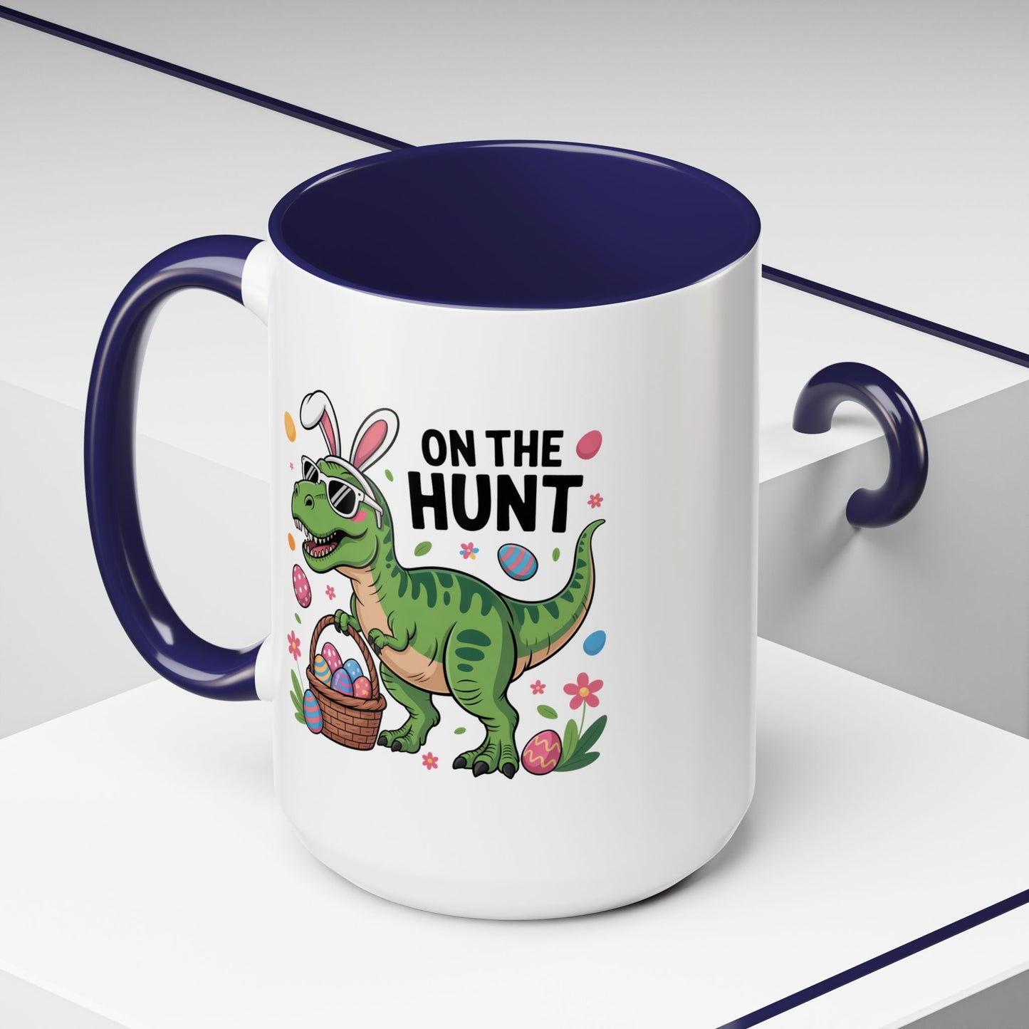 Easter Mug - On The Hunt Dinosaur