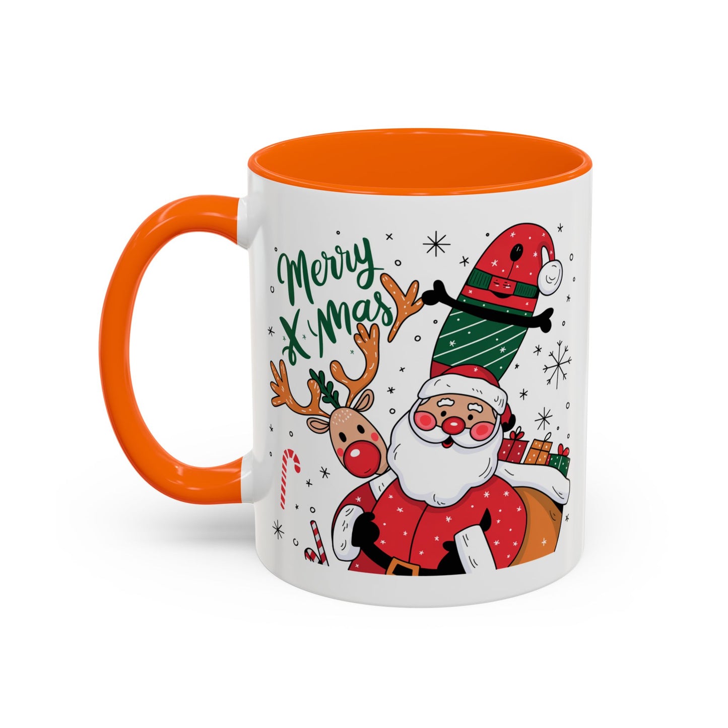 Christmas Mug - Merry Xmas Santa Reindeer