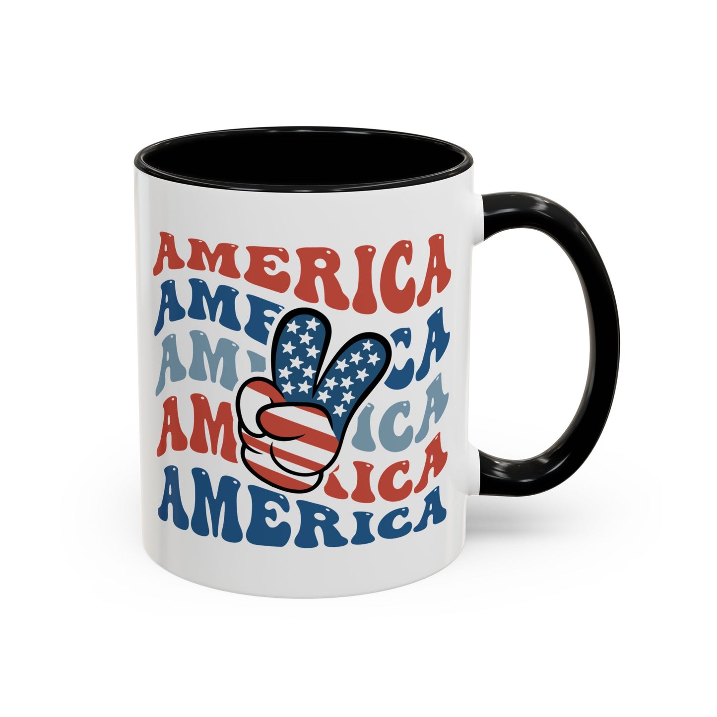 4th of July Mug - America peace Sign