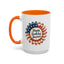 4th of July Mug - Happy Birthday America Sunflower