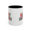 Christmas Mug - Merry Christmas Green & Red Text Santa