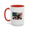 4th of July Mug - Skull Guns Flag