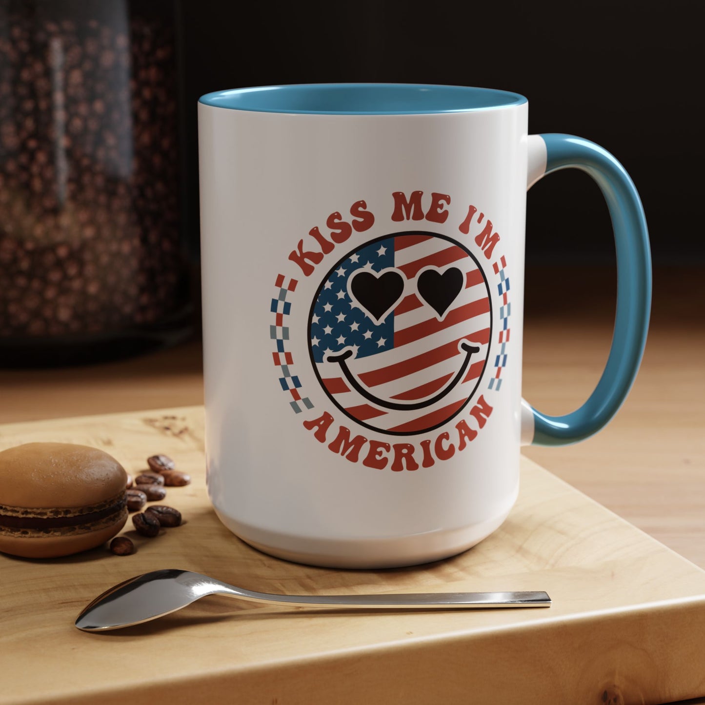 4th of July Mug - Kiss Me I'm American