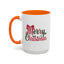 Christmas Mug - Merry Christmas Red & Green Text Bow