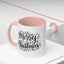 Christmas Mug - Merry Christmas Black Text Colored Lights