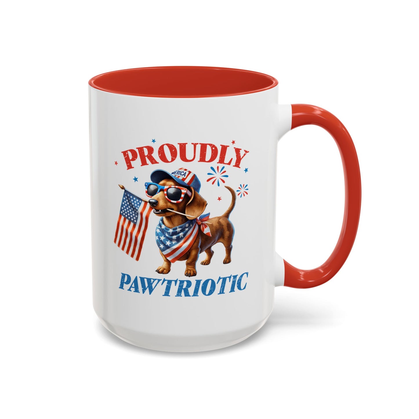 4th of July Mug - Proudly Pawtriotic Dog