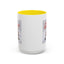 Christmas Mug - Merry Christmas Red Text Puppy Green Top