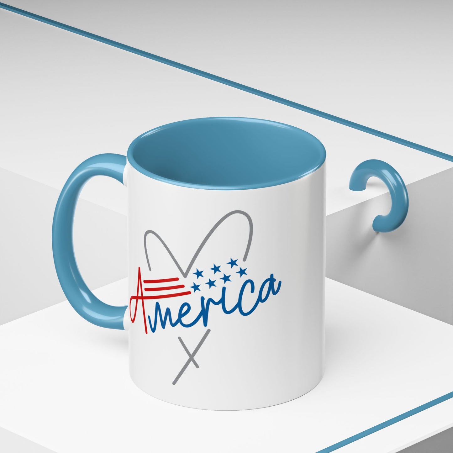 4th of July Mug - America Heart