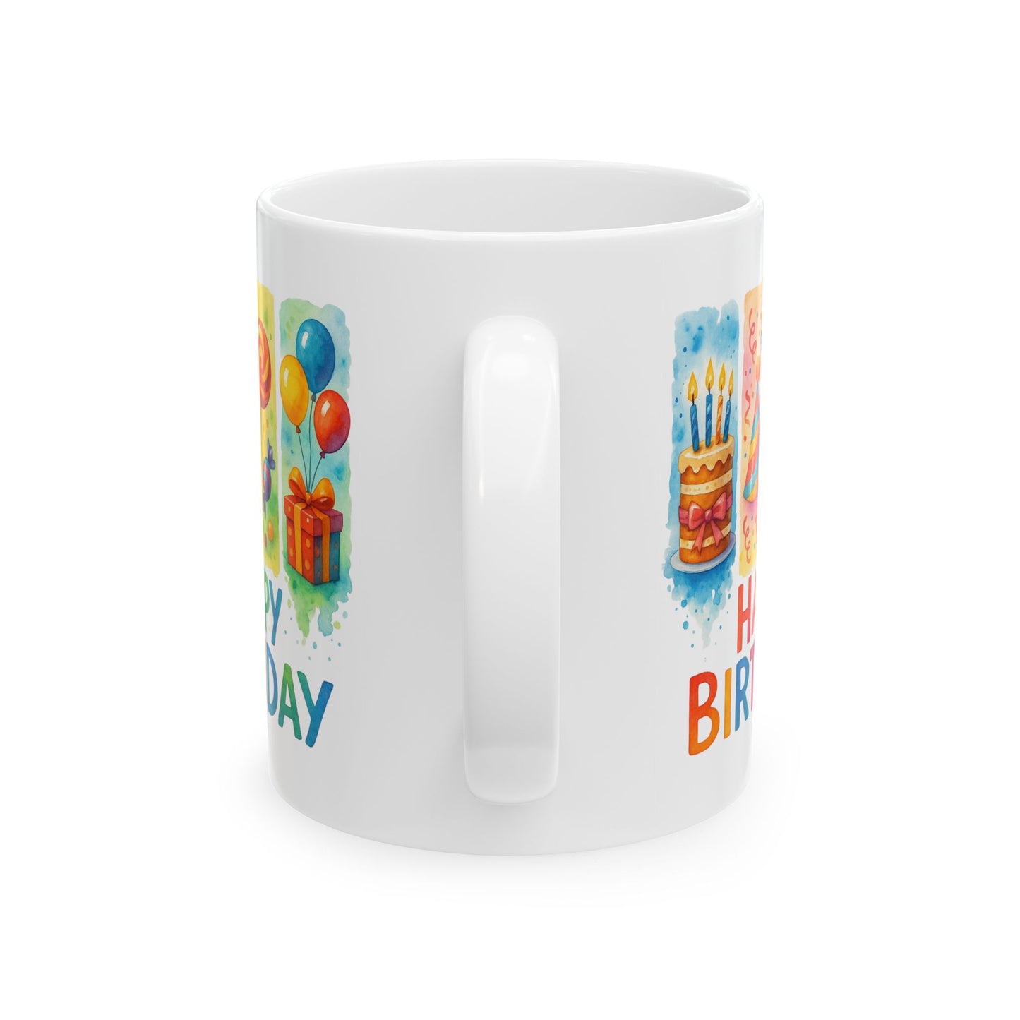 Birthday Mug - Happy Birthday Brushstroke Design