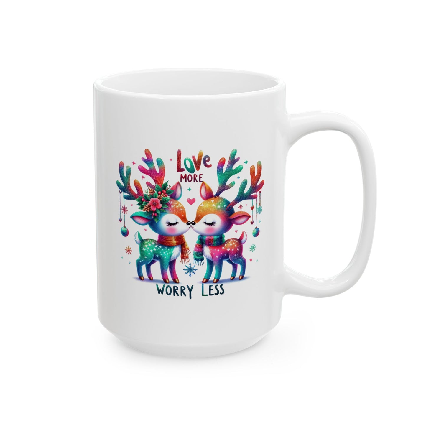 Christmas Mug - Love More Worry Less