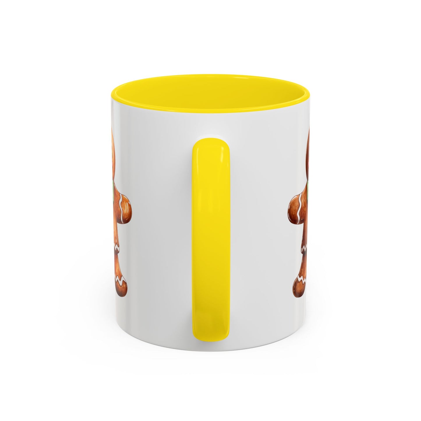 Christmas Mug - Gingerbread Man Green Bow