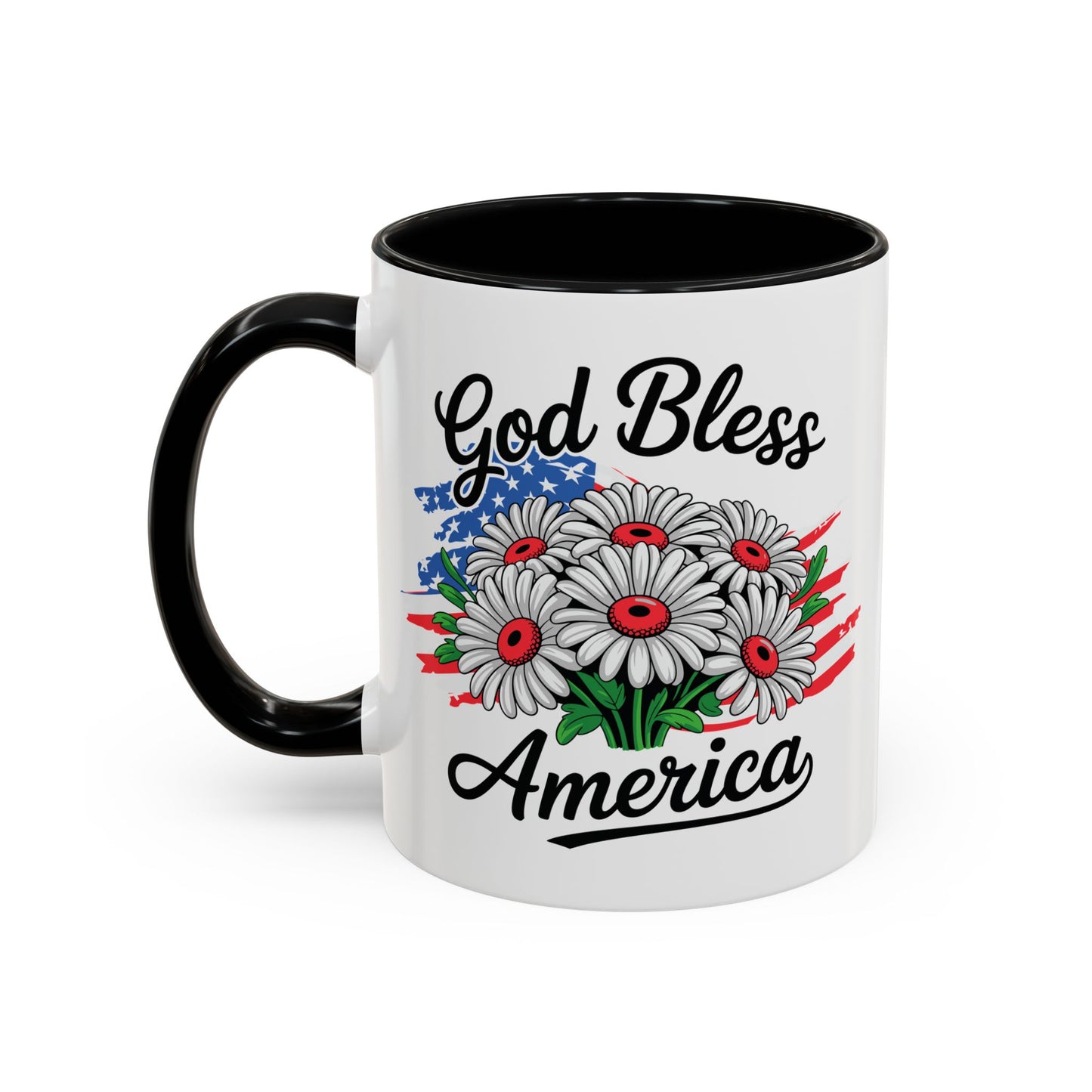 4th of July Mug - God Bless America Daisies