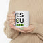 Motivation Mug - Yes You Can Black & Green