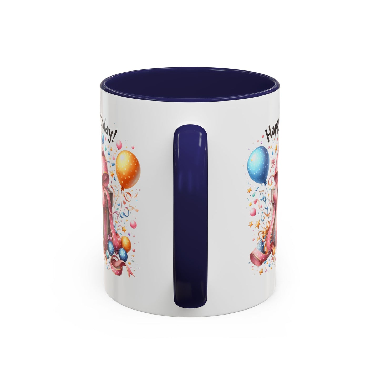 Birthday Mug - Happy Birthday Pink Ribbon Present