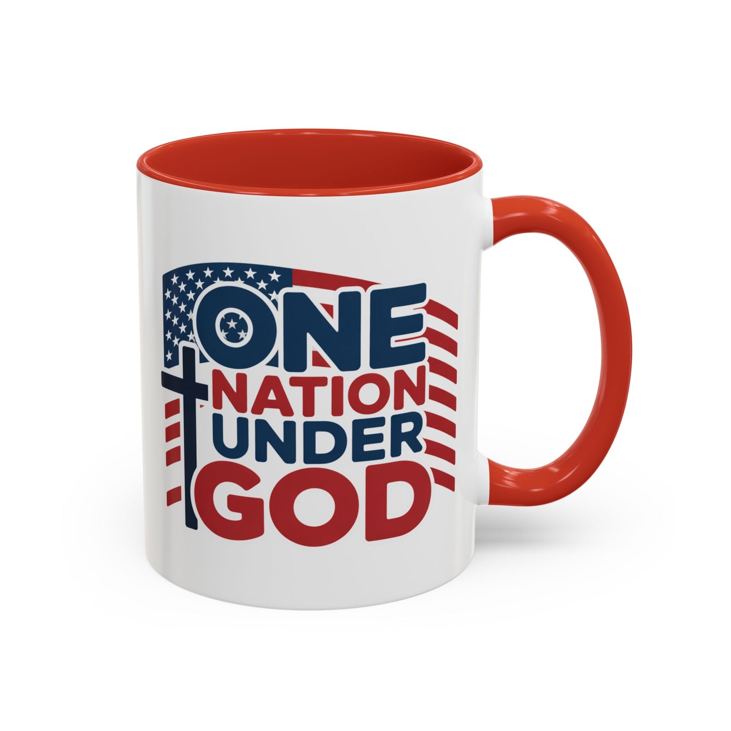 Religious Mug - One Nation Flag Cross