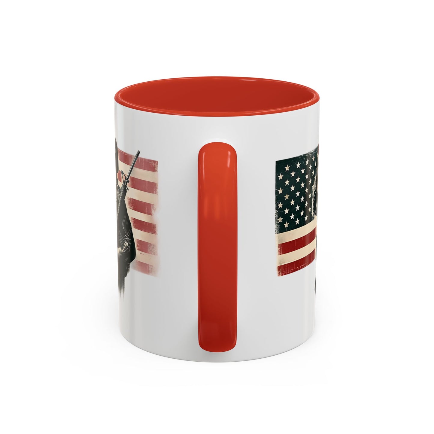 4th of July Mug - Soldier American Flag