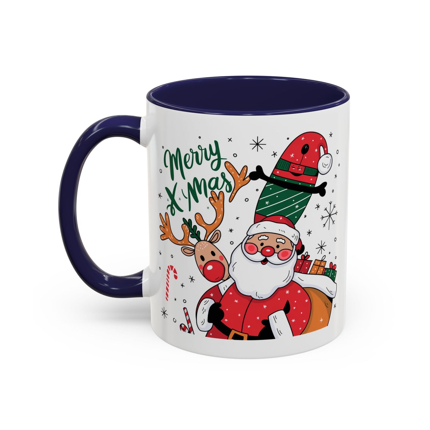 Christmas Mug - Merry Xmas Santa Reindeer