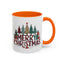 Christmas Mug - Merry Christmas Tartan Text Trees Presents