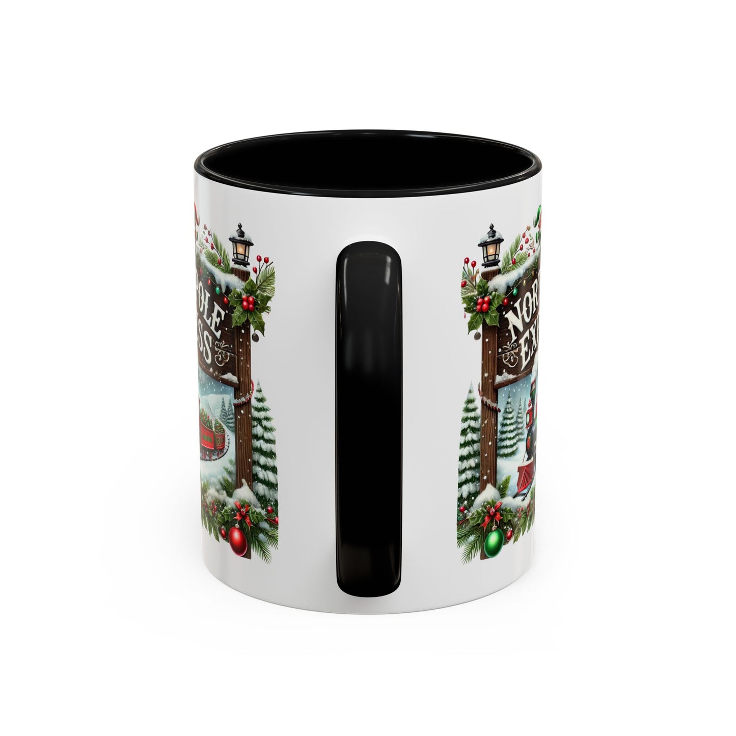 Christmas Mug - North Pole Express Steam Locomotive Decorations