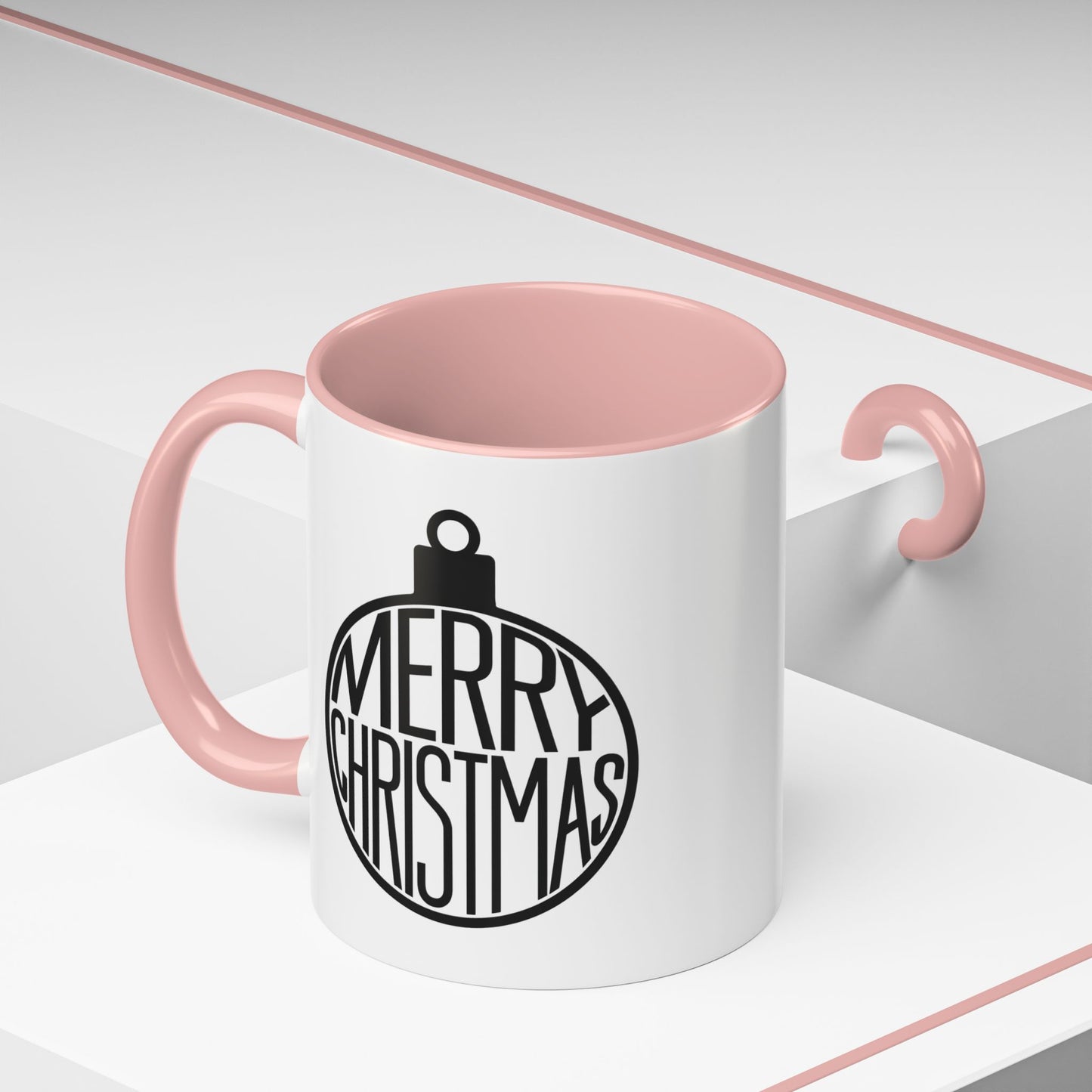 Christmas Mug - Merry Christmas Black Text Ornament