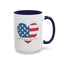 4th of July Mug - God Bless America Flag Heart