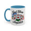 4th of July Mug - God Bless America Daisies