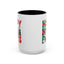 Christmas Mug - Happy Holidays Green Red & Blue Decorative Text