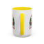 Christmas Mug - Merry Christmas Maroon Text Camper Trees