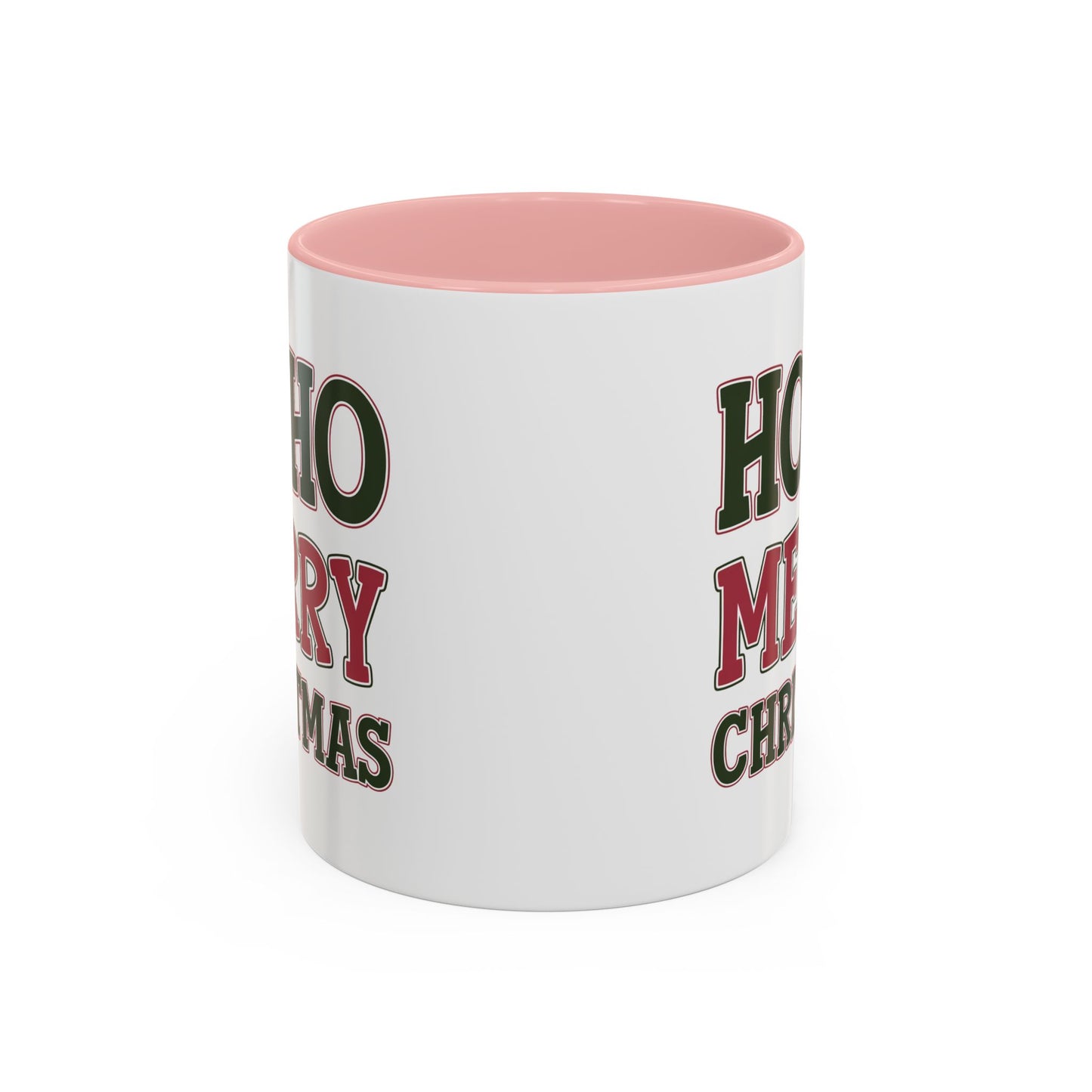 Christmas Mug - Ho Ho Ho Merry Christmas Red & Green Text 4